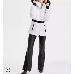Michael Kors White and Black Belted Jacket